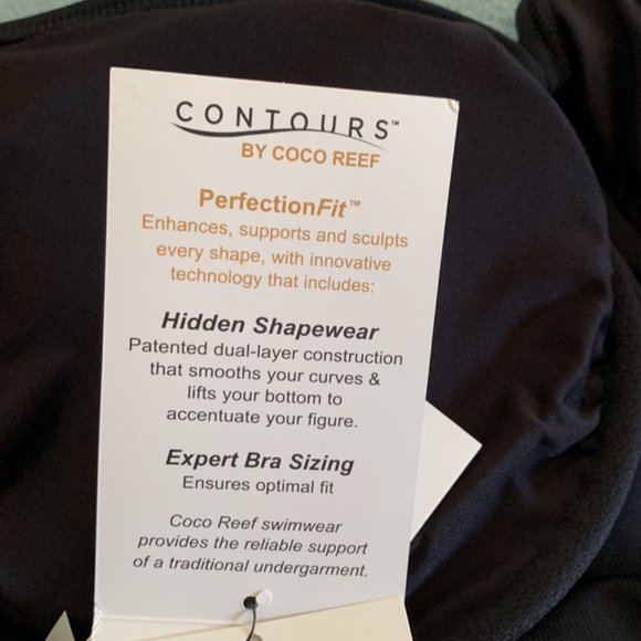 Contours by Coco Reef V-Neck Bra Sized Underwire One Piece Sz 16 / 40D - Picture 8 of 13